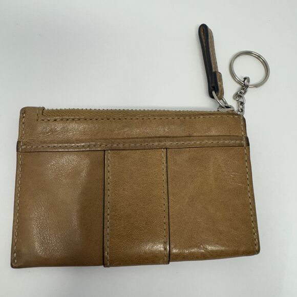 Vintage Coach RARE Leather Ware Keychain Card Holder Main Pocket tan brown - Picture 6 of 8